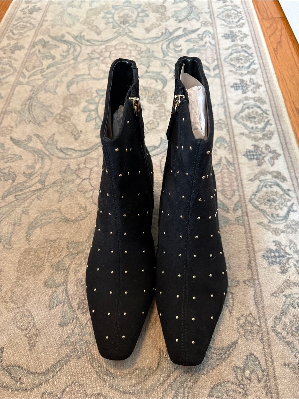 J Crew Stud Black Ankle Boots